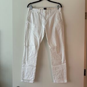 J Crew Men’s White Chinos